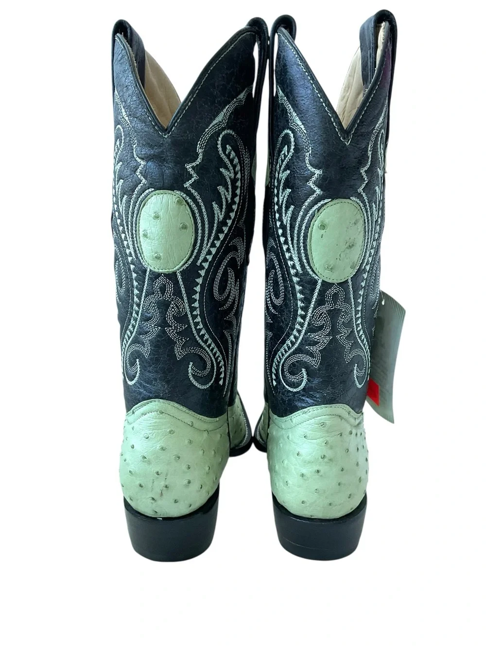 Cuadra NWT Genuine Ostrich Leather Western Cowboy Boots Women’s 7 Green - Picture 6 of 10